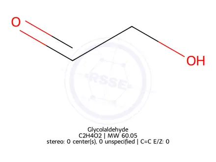 Chemical structure of Glycolaldehyde