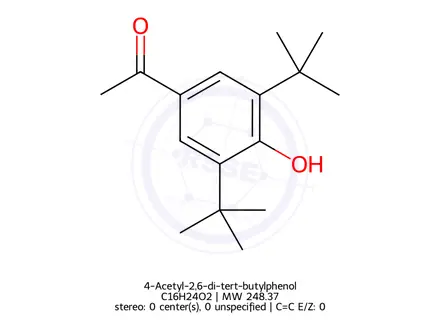 Chemical structure of 4-Acetyl-2,6-di-tert-butylphenol