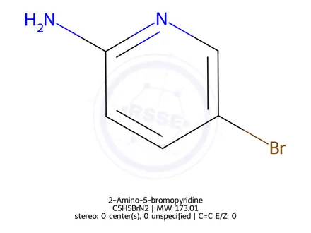 Chemical structure of 2-Amino-5-bromopyridine