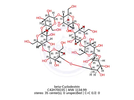 Chemical structure of beta-Cyclodextrin