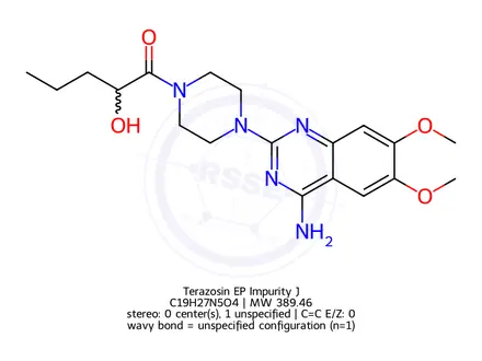 Chemical structure of Terazosin Impurity 10(Terazosin EP Impurity J)