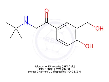 Chemical structure of Salbutamol EP Impurity J HCl
