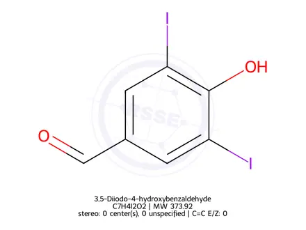 Chemical structure of 3,5-Diiodo-4-hydroxybenzaldehyde