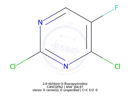 Chemical structure of 2,4-dichloro-5-fluoropyrimidine