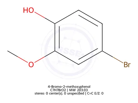 Chemical structure of 4-Bromo-2-methoxyphenol
