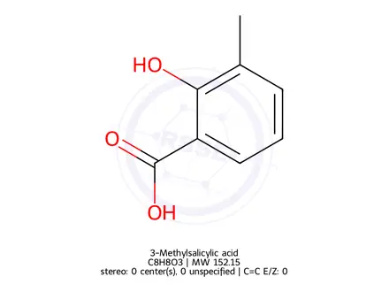 Chemical structure of 3-Methylsalicylic acid
