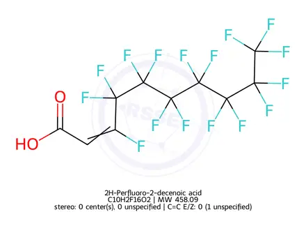 Chemical structure of 2H-Perfluoro-2-decenoic acid