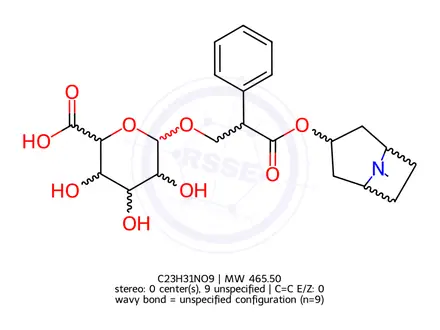 Chemical structure of Atropine Glucuronide
