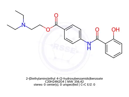 Chemical structure of 2-(Diethylamino)ethyl 4-(2-hydroxybenzamido)benzoate