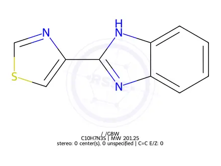 Chemical structure of Thiabendazole