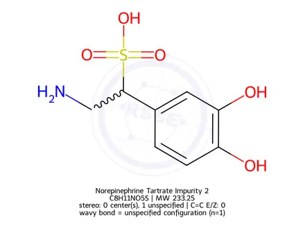 Chemical structure of Norepinephrine Tartrate Impurity 2