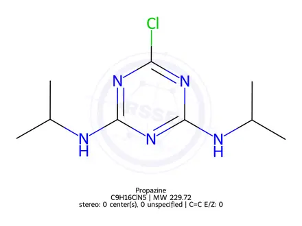 Chemical structure of Propazine