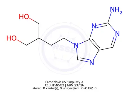 Chemical structure of Famciclovir Related Compound A (HCl Salt)