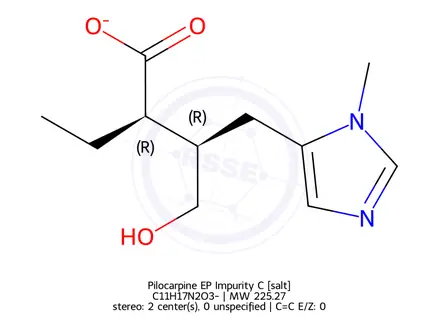Chemical structure of Pilocarpine Hydrochloride-Impurity C (Sodium)