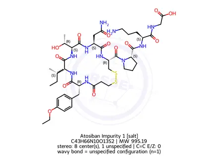 Chemical structure of Atosiban Impurity 1