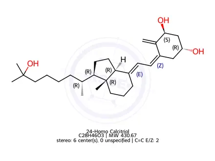 Chemical structure of 24-Homo Calcitriol