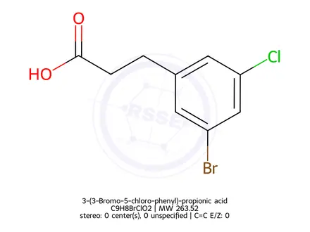 Chemical structure of 3-(3-Bromo-5-chloro-phenyl)-propionic acid