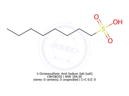 Chemical structure of 1-Octanesulfonic acid sodium