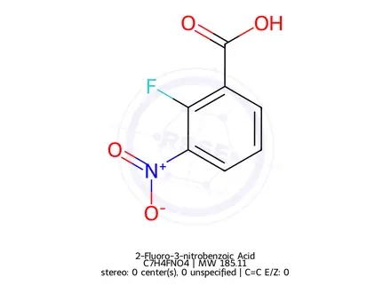 Chemical structure of 2-Fluoro-3-nitrobenzoic Acid