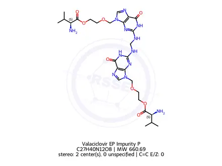 Chemical structure of Valaciclovir EP Impurity P