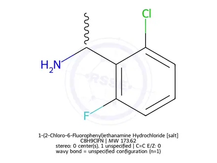 Chemical structure of 1-(2-Chloro-6-Fluorophenyl)ethanamine Hydrochloride