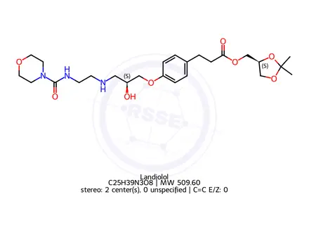 Chemical structure of Landiolol(Hydrochloride)