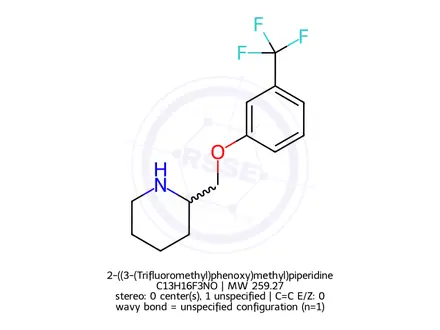 Chemical structure of 2-((3-(Trifluoromethyl)phenoxy)methyl)piperidine