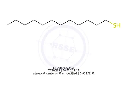Chemical structure of 1-Dodecanethiol