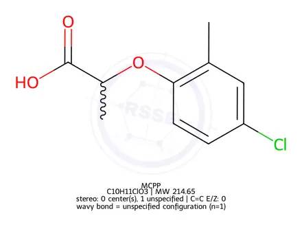 Chemical structure of MCPP
