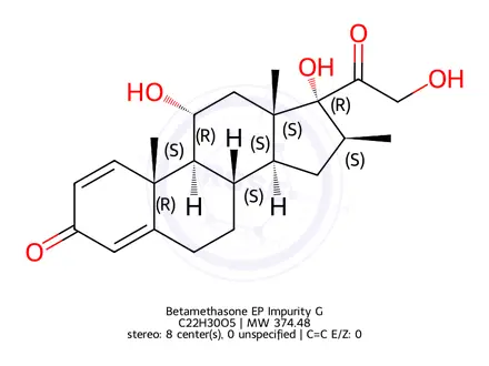 Chemical structure of Betamethasone EP Impurity G
