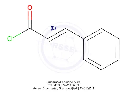 Chemical structure of Cinnamoyl Chloride pure