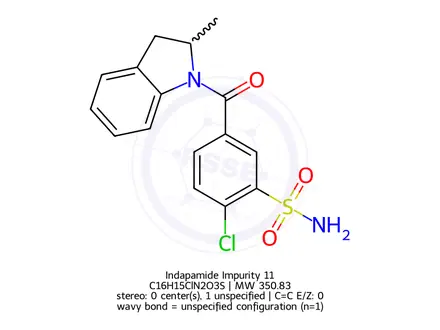 Chemical structure of Indapamide Impurity 11