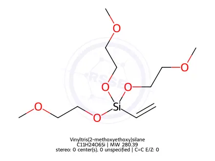 Chemical structure of Vinyltris(2-methoxyethoxy)silane