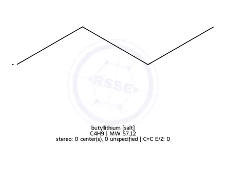Chemical structure of butyllithium