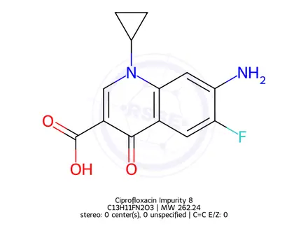 Chemical structure of Ciprofloxacin Impurity 13
