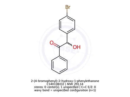Chemical structure of 2-(4-bromophenyl)-2-hydroxy-1-phenylethanone