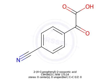 Chemical structure of 2-(4-Cyanophenyl)-2-oxoacetic acid