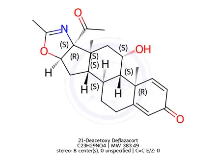 Chemical structure of 21-Deacetoxy Deflazacort