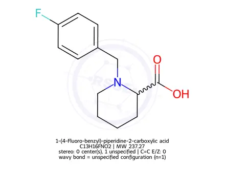 Chemical structure of 1-(4-Fluoro-benzyl)-piperidine-2-carboxylic acid