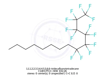 Chemical structure of 1,1,1,2,2,3,3,4,4,5,5,6,6-tridecafluorotetradecane