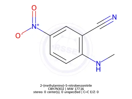 Chemical structure of 2-(methylamino)-5-nitrobenzonitrile