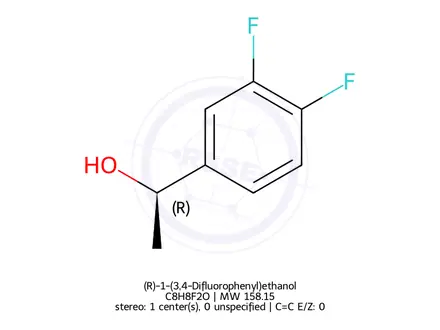 Chemical structure of (R)-1-(3,4-Difluorophenyl)ethanol