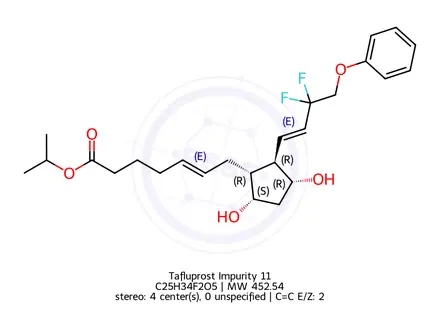 Chemical structure of Tafluprost Impurity E