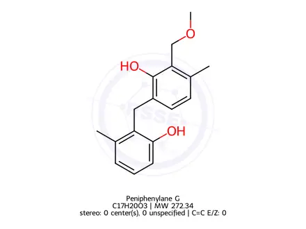 Chemical structure of Peniphenylane G