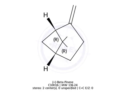 Chemical structure of (+)-Beta-Pinene