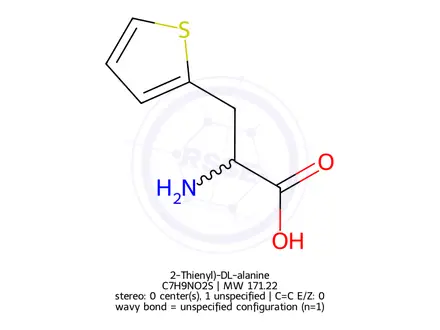 Chemical structure of 2-Thienyl)-DL-alanine