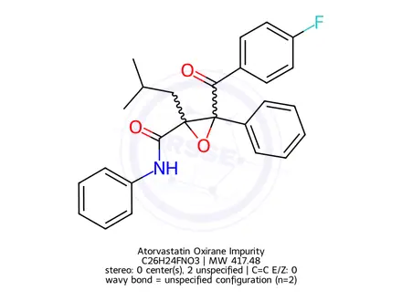 Chemical structure of Atorvastatin Oxirane Impurity