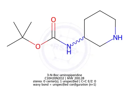 Chemical structure of 3-N-Boc-aminopiperidine