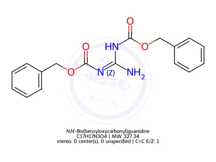 Chemical structure of N,N'-Bis(benzyloxycarbonyl)guanidine