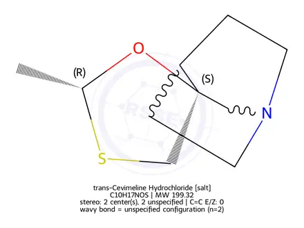 Chemical structure of trans-Cevimeline Hydrochloride